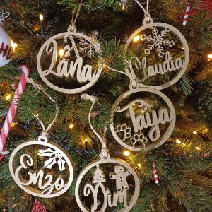 Boules de Noël Personnalisées (Pack Famille)