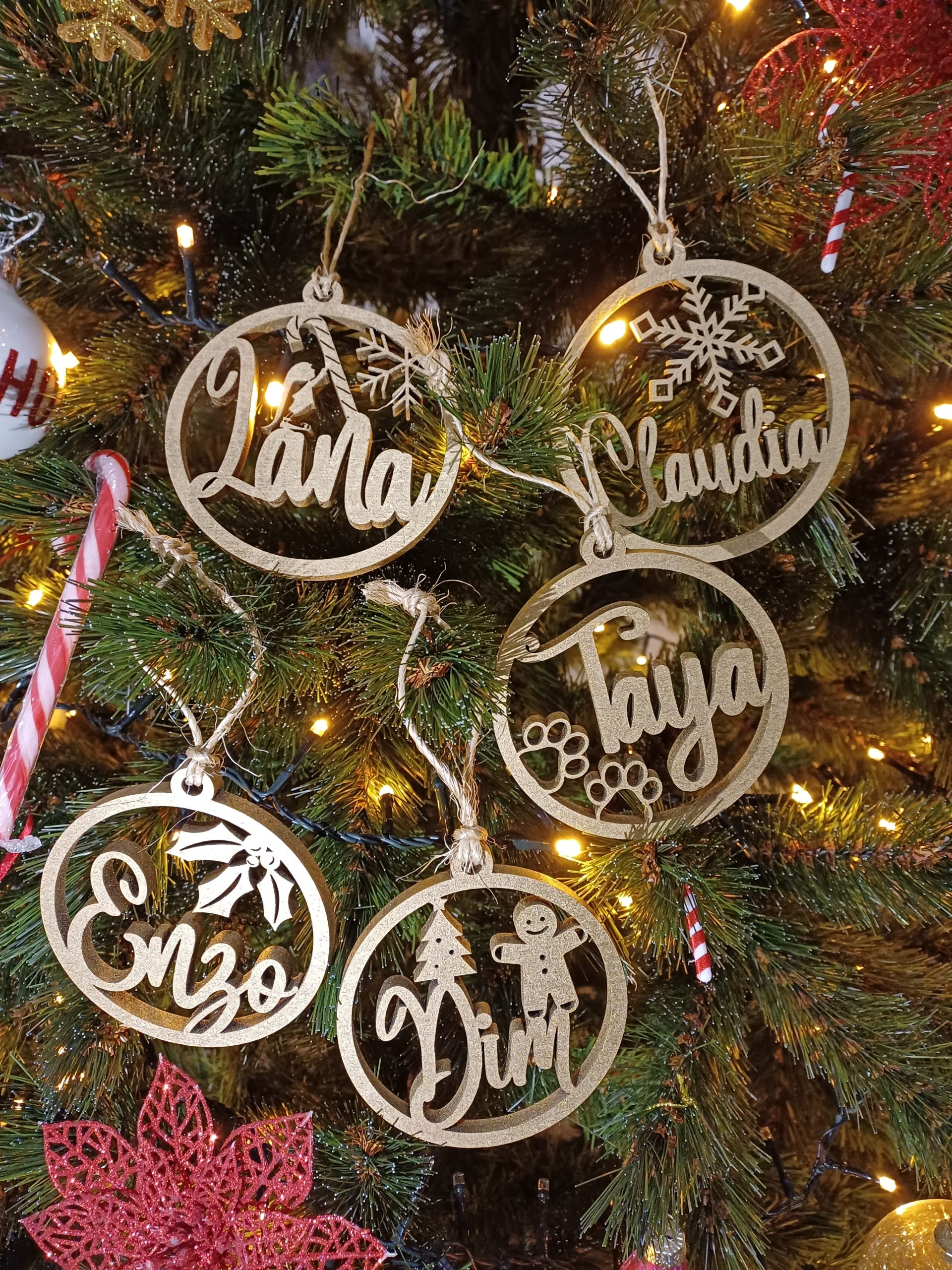 Boules de Noël Personnalisées (Pack Famille)